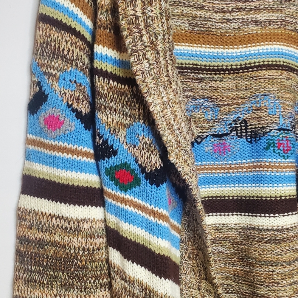 Vintage Helen Sue Southwestern Cardigan Sweater Jacket Size Large Multicolored - Picture 3 of 5
